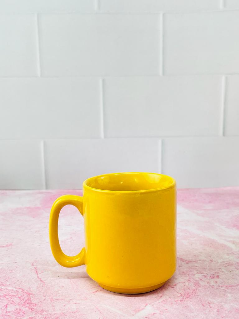 Accents H3.5" D4.5" Accents yellow colour mug