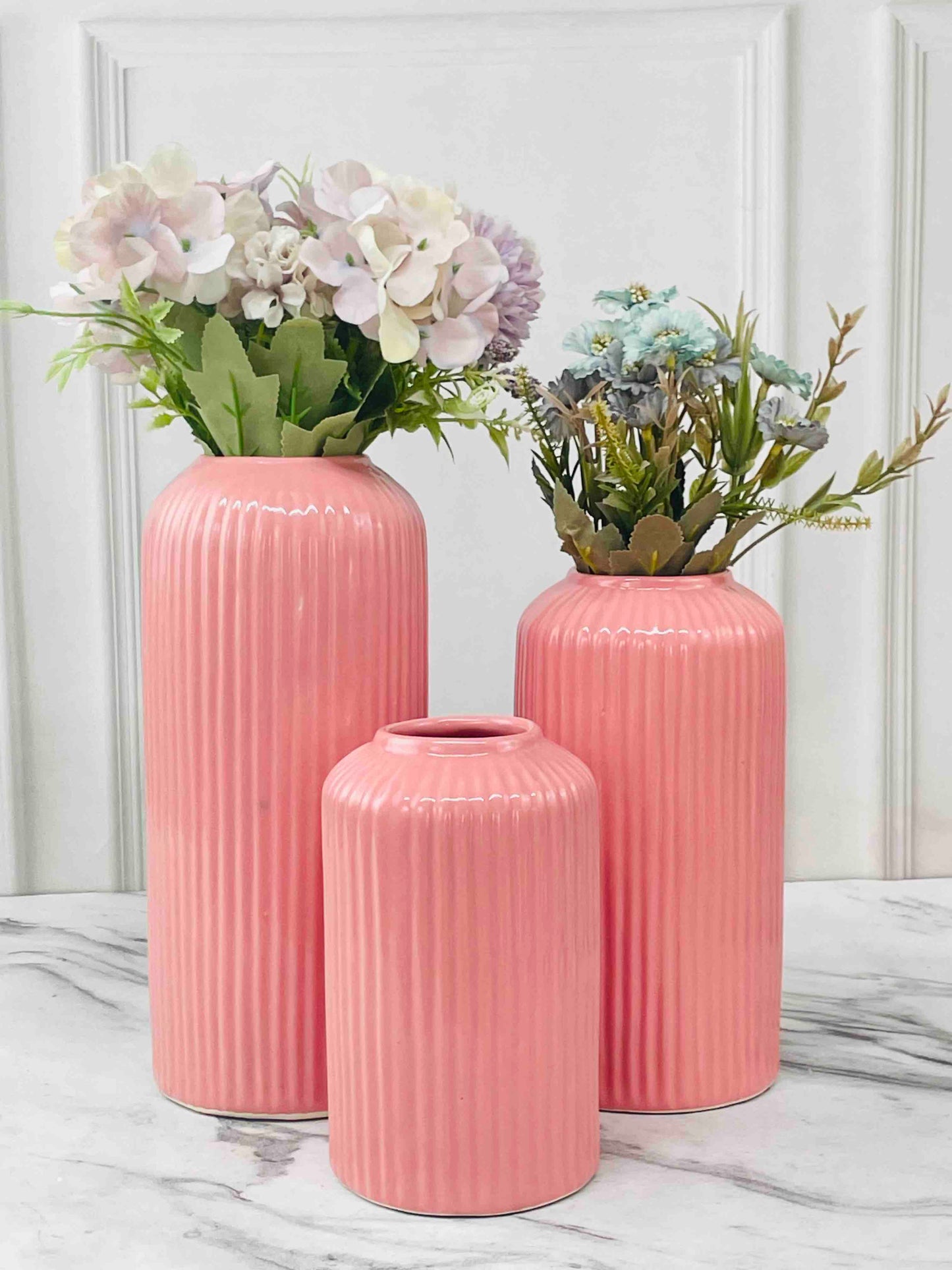 Accents - Ceramic Pot (H10'' D4'') Set of 3