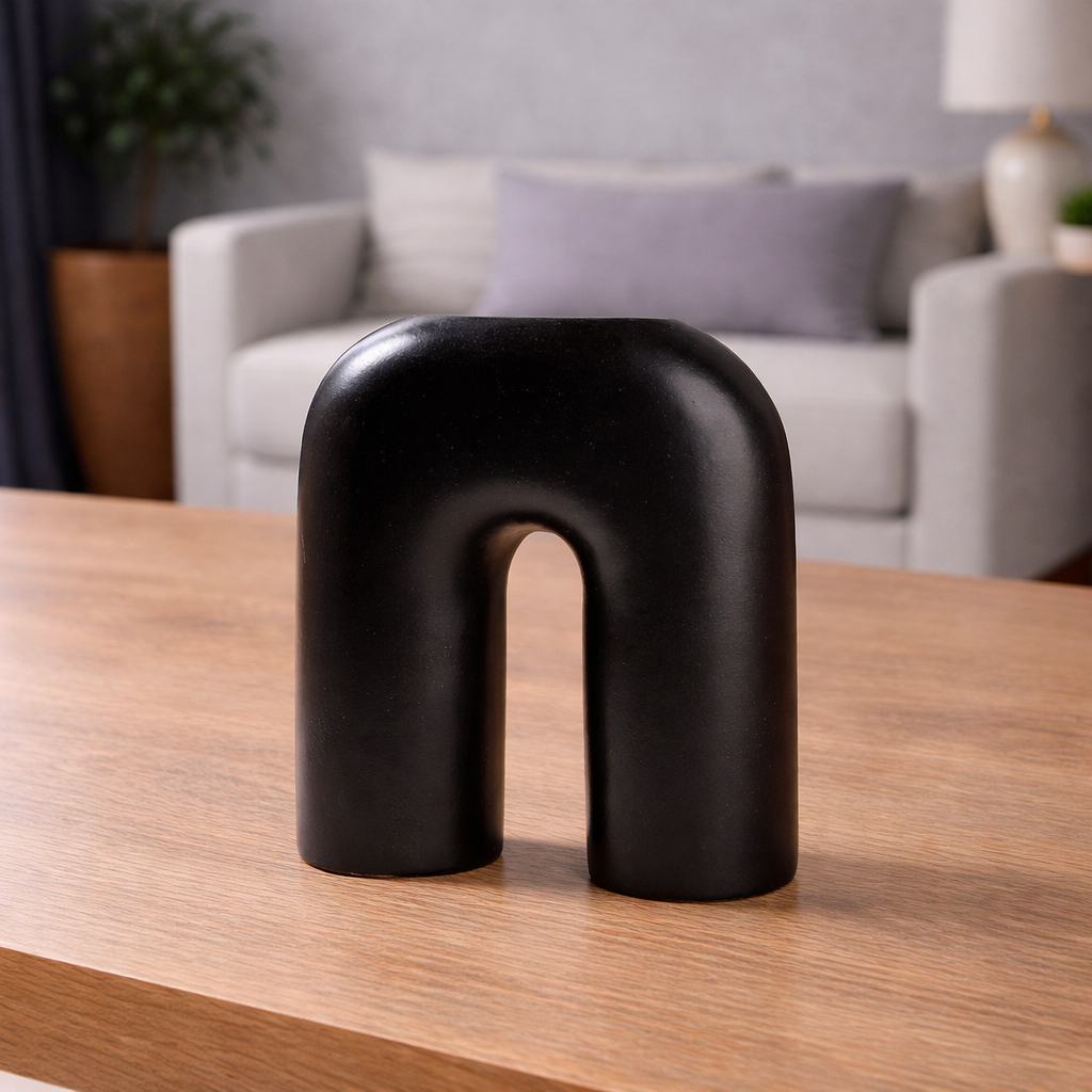 donut shaped plant pot Accents H12" D8" Large Donut Shaped Ceramic Plant Pot