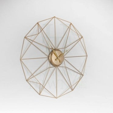 Accents Metal Wall Clock ( Golden)