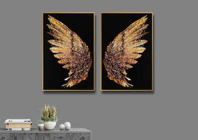 Accents Crystal Butterfly Wing Painting ( 40cm X 60cm)
