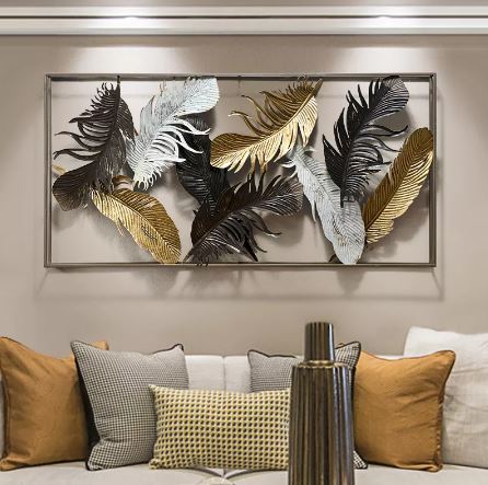 Accents Feathers Metal Wall Art