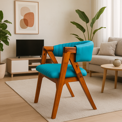 Accents Sheesham Wood Upholstery Chair