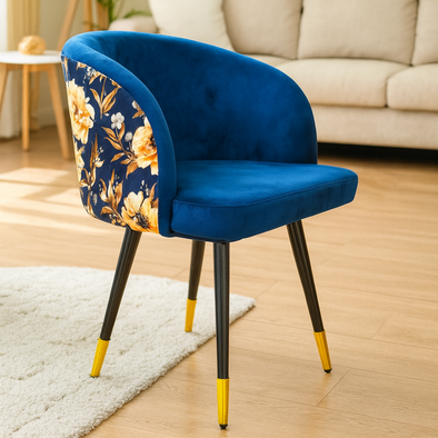 Adele Velvet Arm chair _ Royal Blue