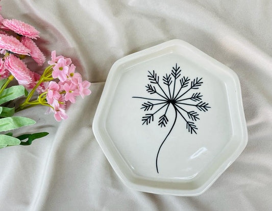 Accents Floral Platter with Rim