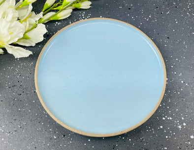 Accents 10" Inches Ceramic Plate in elegant sky blue