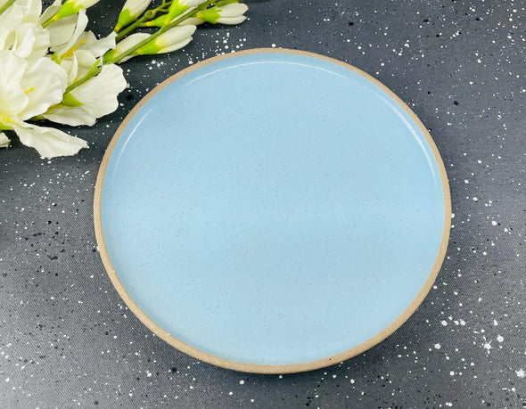 Accents 10" Inches Ceramic Plate in elegant sky blue