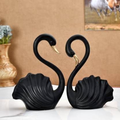 Accents Home Swan pair hand crafted table decor