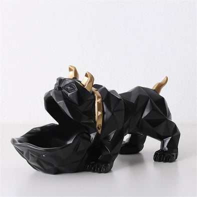 Accents Bulldog animal Sculpture (Black)