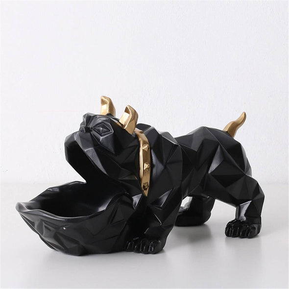 Accents Bulldog animal Sculpture (Black)