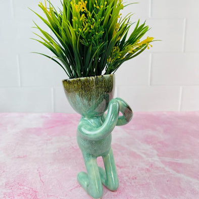 Accents H6" D3.5" Designer Table Top Ceramic Plant Pot
