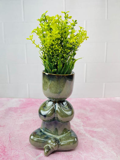 Accents H7" D5"Designer Table Top Ceramic Plant Pot