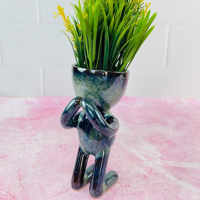 Accents H6" D3.5"Designer Ceramic Table Top Plant Pot