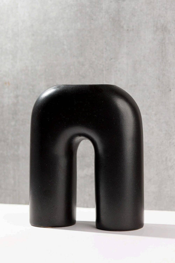 Accents H12" D8" Large Donut Shaped Ceramic Plant Pot