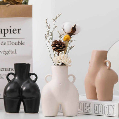 Accents H7" D6" Body Shaped Ceramic Vase