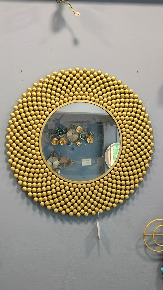 Accents Metal Gold Flower Wall Decorative Mirror