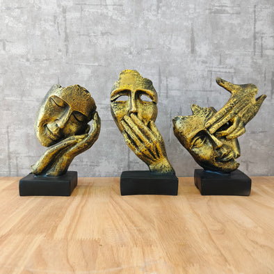 Accents Modern Art Decorative Face Statue Showpiece