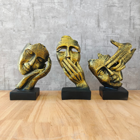 Accents Modern Art Decorative Face Statue Showpiece