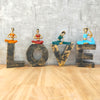 Accents Love Yoga Sitting On Letter Set Of 4 Unique Home Décor