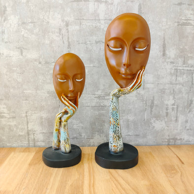 Accents Pair of Face Mask Showpiece