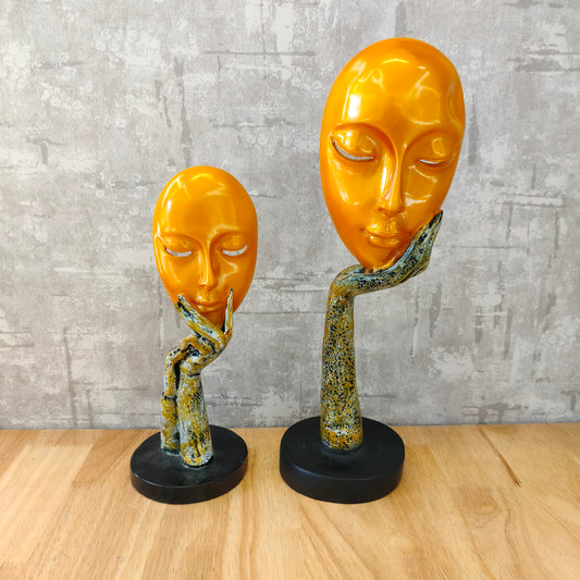 Accents Pair of Face Mask Showpiece