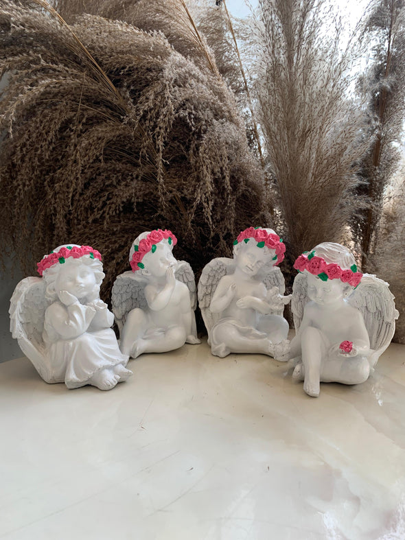 ANGEL SET OF 4 WITH RED BAND