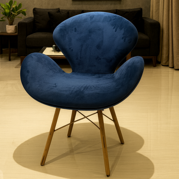 Lilly| Swan Chair - Gold Legs