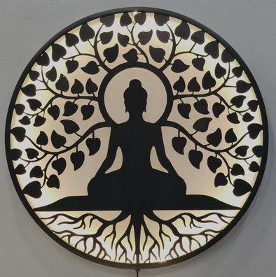 Accents Buddha Metal Wall Art LED