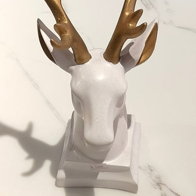 Accents Reindeer Head sculpture Modern Art White