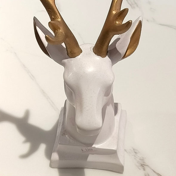 Accents Reindeer Head sculpture Modern Art White