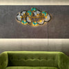 Accents Metal Circle Green Gingko Flower Wall Art