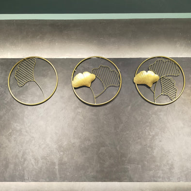 Accents Iron Golden Gink Flower Design Wall Art