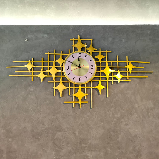 Accents Metal Wall Clock Star Design