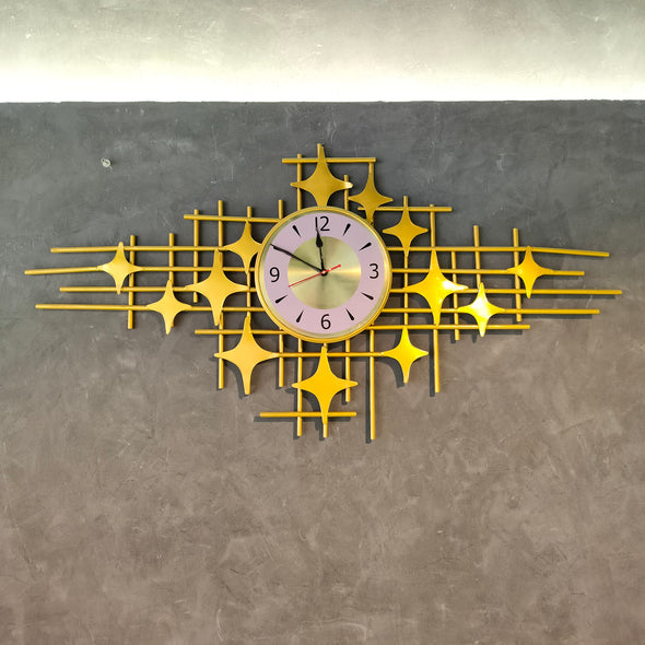 Accents Metal Wall Clock Star Design