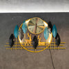 Accents Premium Deer Metal Wall Clock Decor