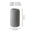 Rippled Ceramic Vase (H6" D3.5") (advance premium quality)