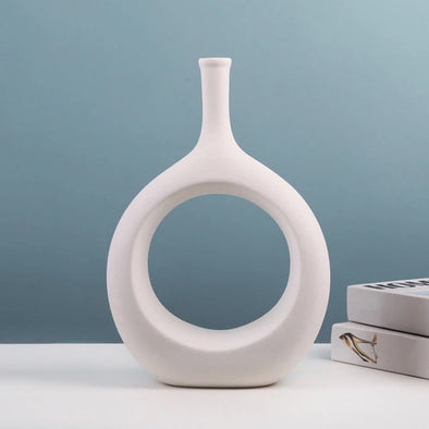 Accents - Ceramic Hollow Pot / Decorative Vase (H11''D9'')