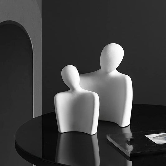 Accents Couple Home Decor H4" D5" (White)