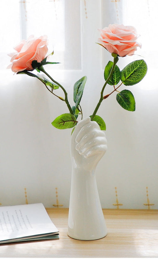 Accents Hand shaped Flower Vase (H10" D3")