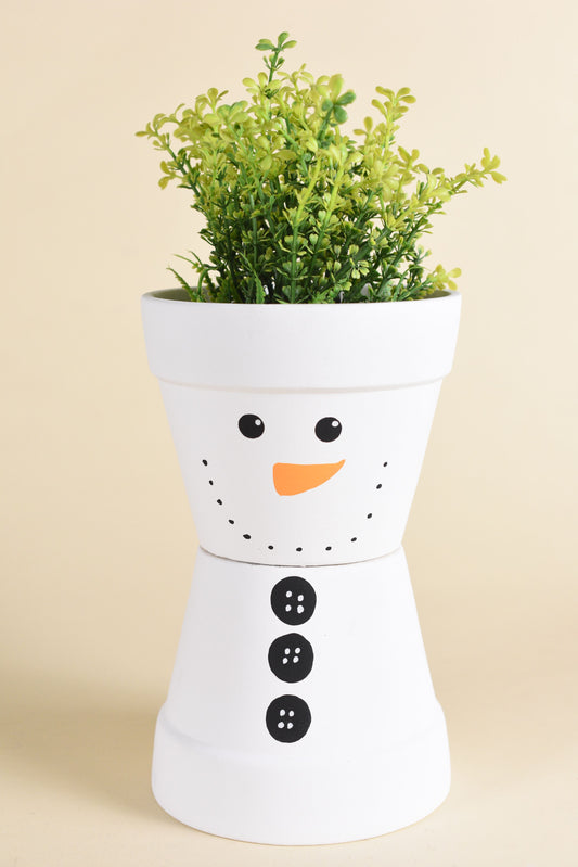 Accents Snowman Pot H8" D5"