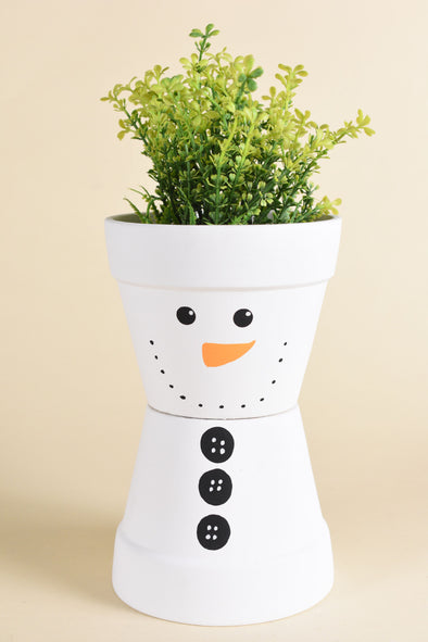 Accents Snowman Pot H8" D5"