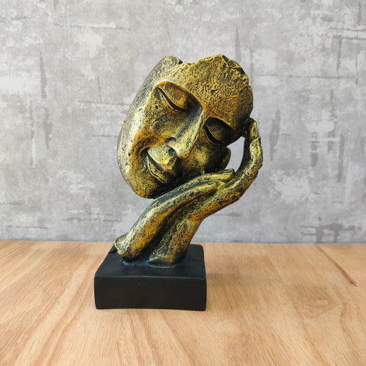 Accents Sleeping Face Sculpture Handicraft & Showpiece
