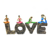 Accents Love Yoga Sitting On Letter Set Of 4 Unique Home Décor