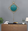 Accents Metal Classic Deer Head Large Size Wall Clock In Blue