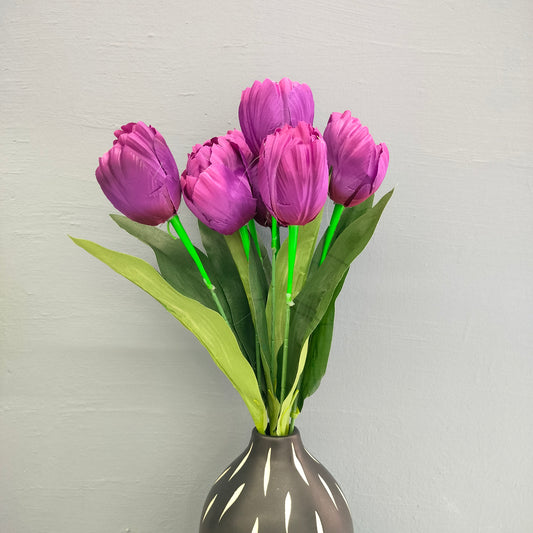 Accents Fourwalls Beautiful Artificial Polyester and Plastic Tulip Flower