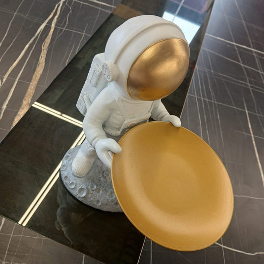 Accents Astronaut Decor  With Trinket Round Tray