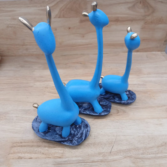 ACCENTS GIRAFF BLUE-SET OF 3