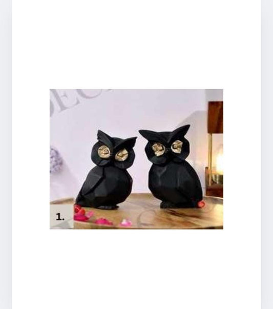 OWL SET OF 2 BLACK