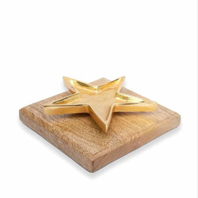 Accents Star Candle Holder  - Golden